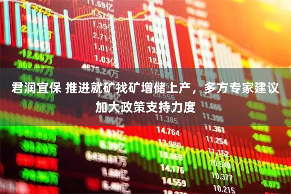 君润宜保 推进就矿找矿增储上产，多方专家建议加大政策支持力度