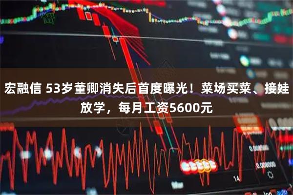 宏融信 53岁董卿消失后首度曝光！菜场买菜、接娃放学，每月工资5600元